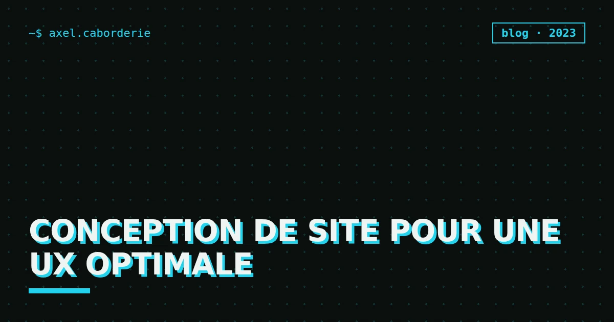 Conception de site pour une UX optimale