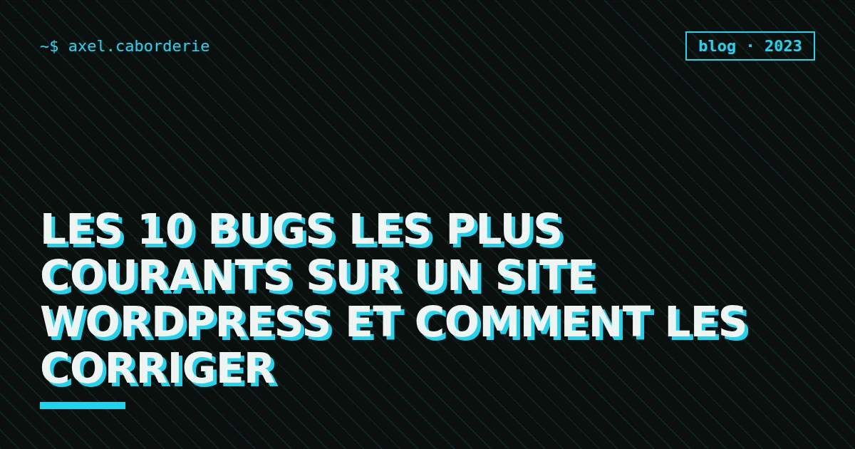 Les 10 bugs les plus courants sur un site WordPress et comment les corriger